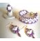 Boucles d'oreilles en kit Silkade Blanc Violet