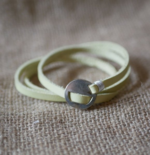 L&aelig;derarmb&aring;nd Anis gr&oslash;n, justerbar triple wrap