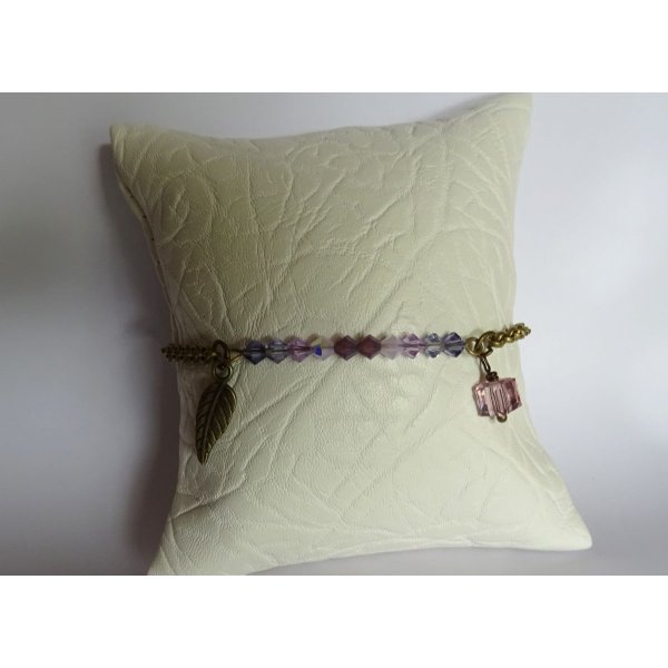 Tynd bronzek&aelig;de armb&aring;nd Violet