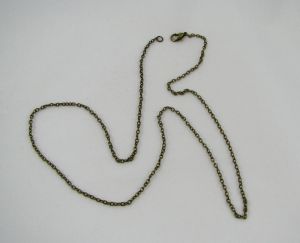 Chaîne bronze montée en collier 65 cm 