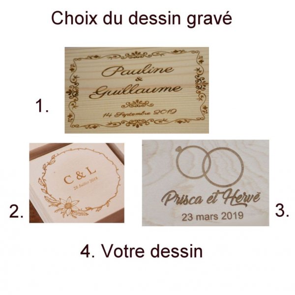 Personaliseret graveret tr&aelig;kasse