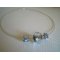 Collier argent perle Becharmed et perlées bleues
