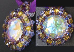 Collier pendentif médaillon Lavandine