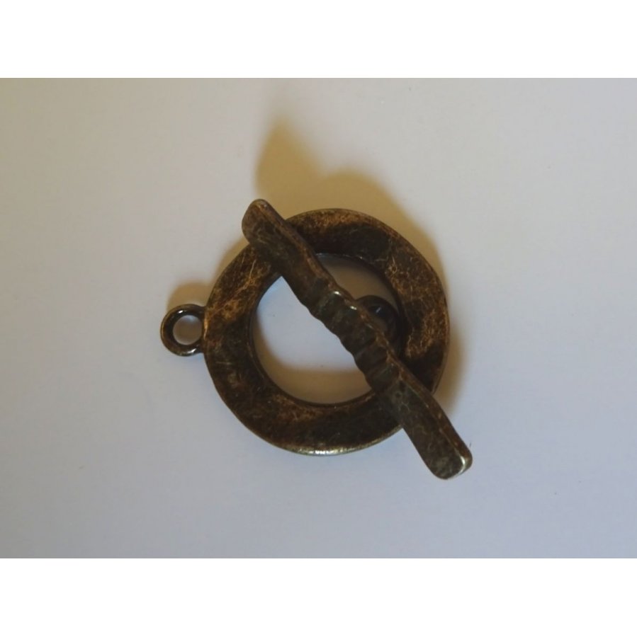 T-lås Hammered ring 20 mm Bronze