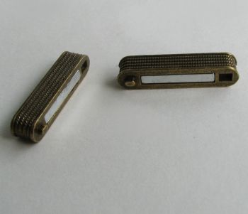 Fermoir magnétique bronze rectangle plat 34mm