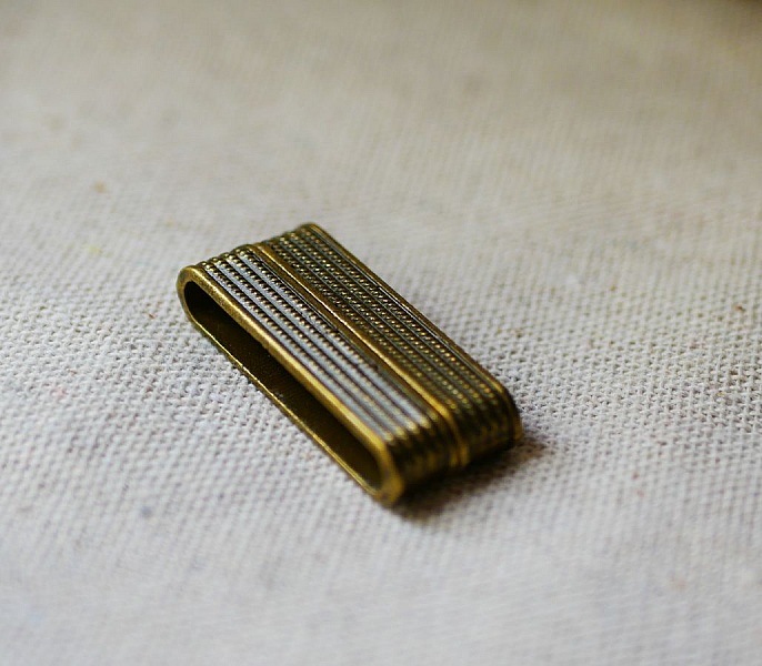 Magnetisk l&aring;s i gammel bronze 32 mm