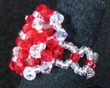 Kit bague Agate Siam et Crystal