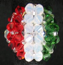 Italien flag ring sæt