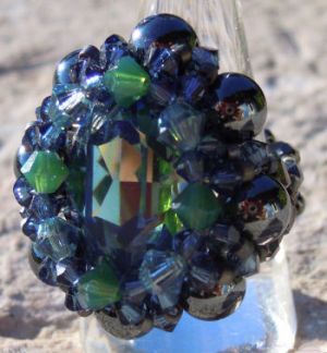 Kit bague Venus Bleu-Vert Hématite