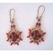 Kit boucles d'oreilles Argyle Rubis