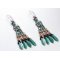 Kit boucles d'oreilles Daguine turquoise pêche