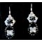 Kit boucles d'oreilles Larmes Noir Argent