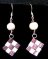 Kit boucles d'oreilles Tila Damier Violet en kit