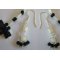 Kit boucles d'oreilles Tila Noir&blanc