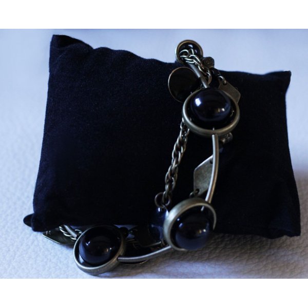 3 r&aelig;kker armb&aring;ndss&aelig;t Sort og bronze