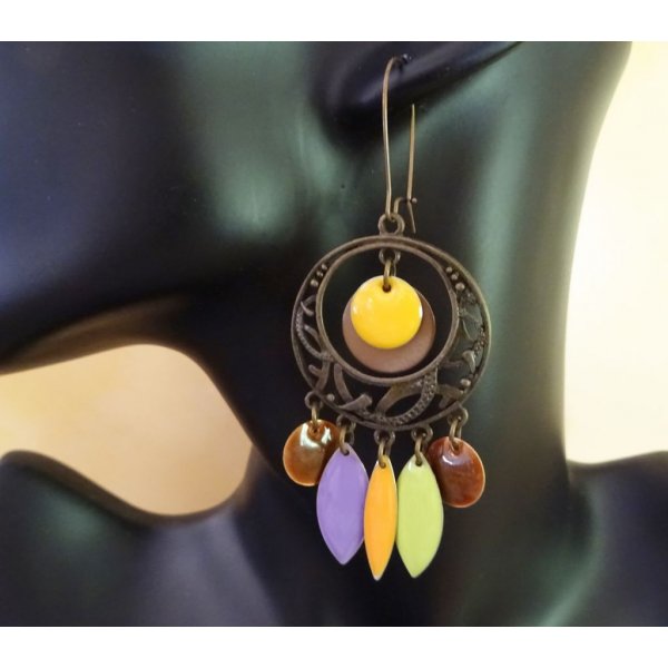 Lange Bohemian paillet &oslash;reringe