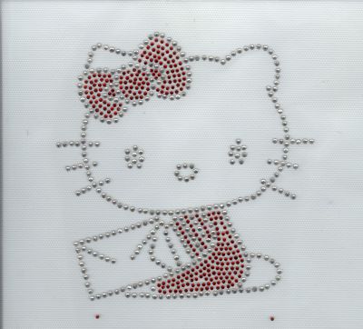 RHINESTONE MØNSTER KAT KAWAII