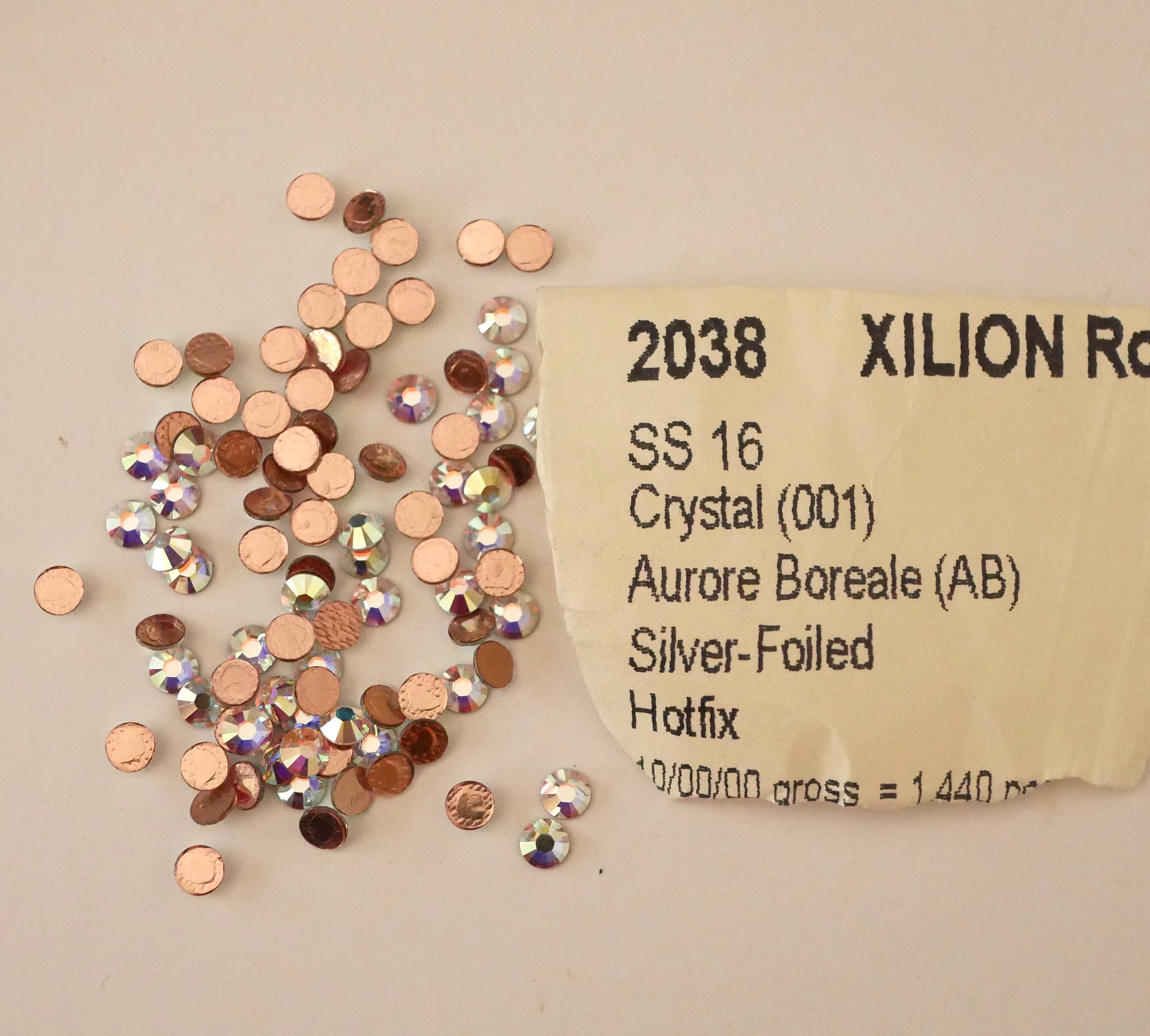 Strass SS16 krystal ab hotfix x12