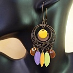 Lange Bohemian paillet &oslash;reringe