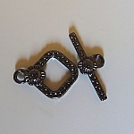 Sort nikkel diamant T-sp&aelig;nde med diamant 20