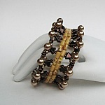 Tutoriel bracelet Gizeh en perles Kh&eacute;ops bronze 