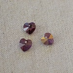 Swarovski krystal hjerte vedh&aelig;ng 11 mm Crystal Lilac Shadow