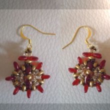 Tutoriel boucles d'oreilles Indiana rouge